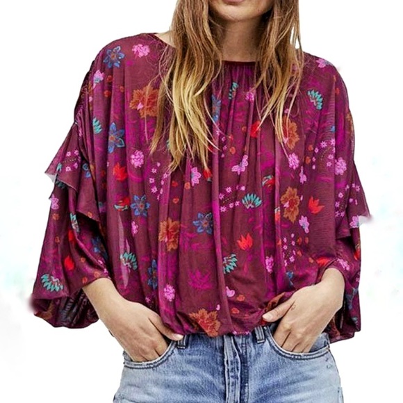 Free People Tops - Free People Wildflower Honey Blouse